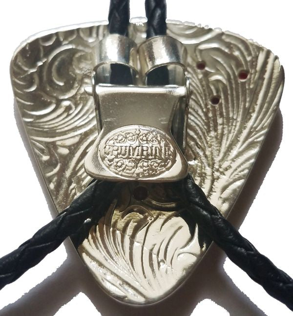 Shriners Bolo Tie - Sterling Silver Plated Crescent & Scimitar - Bricks Masons