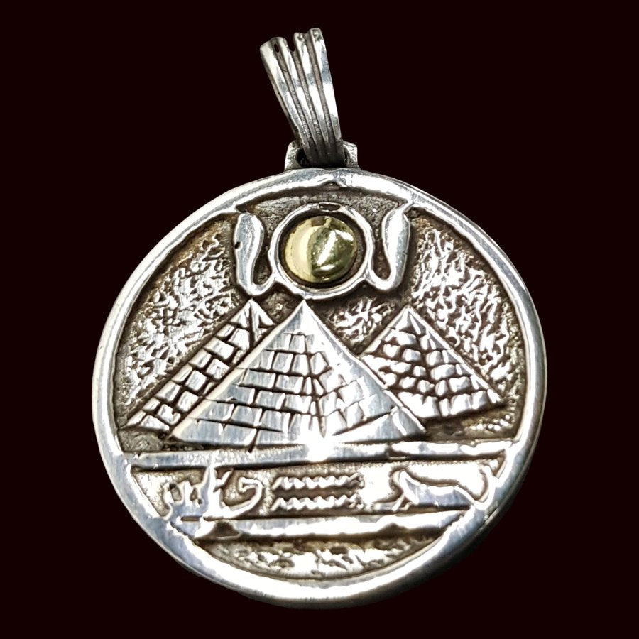 Egyptian Pyramid Pendant in Silver 4 x 3 cm 9 g Art 622 - Bricks Masons