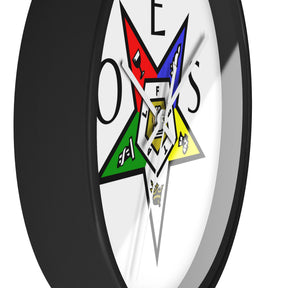 OES Clock - Colorful Star Emblem - Bricks Masons