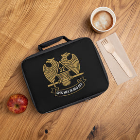 32nd Degree Scottish Rite Lunch Bag - Gold Eagle Wings Down Fully Insulated - Bricks Masons
