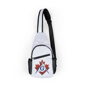 Master Mason Blue Lodge Canada Jurisdiction Crossbody Bag - Red Maple Leaf - Bricks Masons