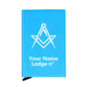 Master Mason Blue Lodge Credit Card Holder - Various Colors - Bricks Masons