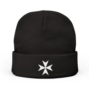 Order Of Saint Lazarus Beanie - Knit Embroidery Emblem Various Colors - Bricks Masons