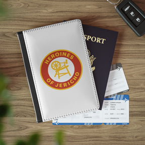 Heroines of Jericho Passport Cover - White PU Leather With Inner Compartments - Bricks Masons