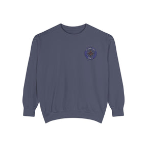 Master Mason Blue Lodge Sweatshirt - Embroidered Emblem Traveling Man - Bricks Masons
