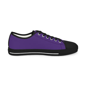 LOCOP Sneaker - Low Top Sneaker Black & White Purple Canvas White Emblem - Bricks Masons