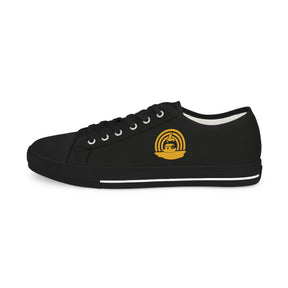 Royal Ark Mariner Sneaker - Low Top Sneaker Black & White Golden Emblem - Bricks Masons