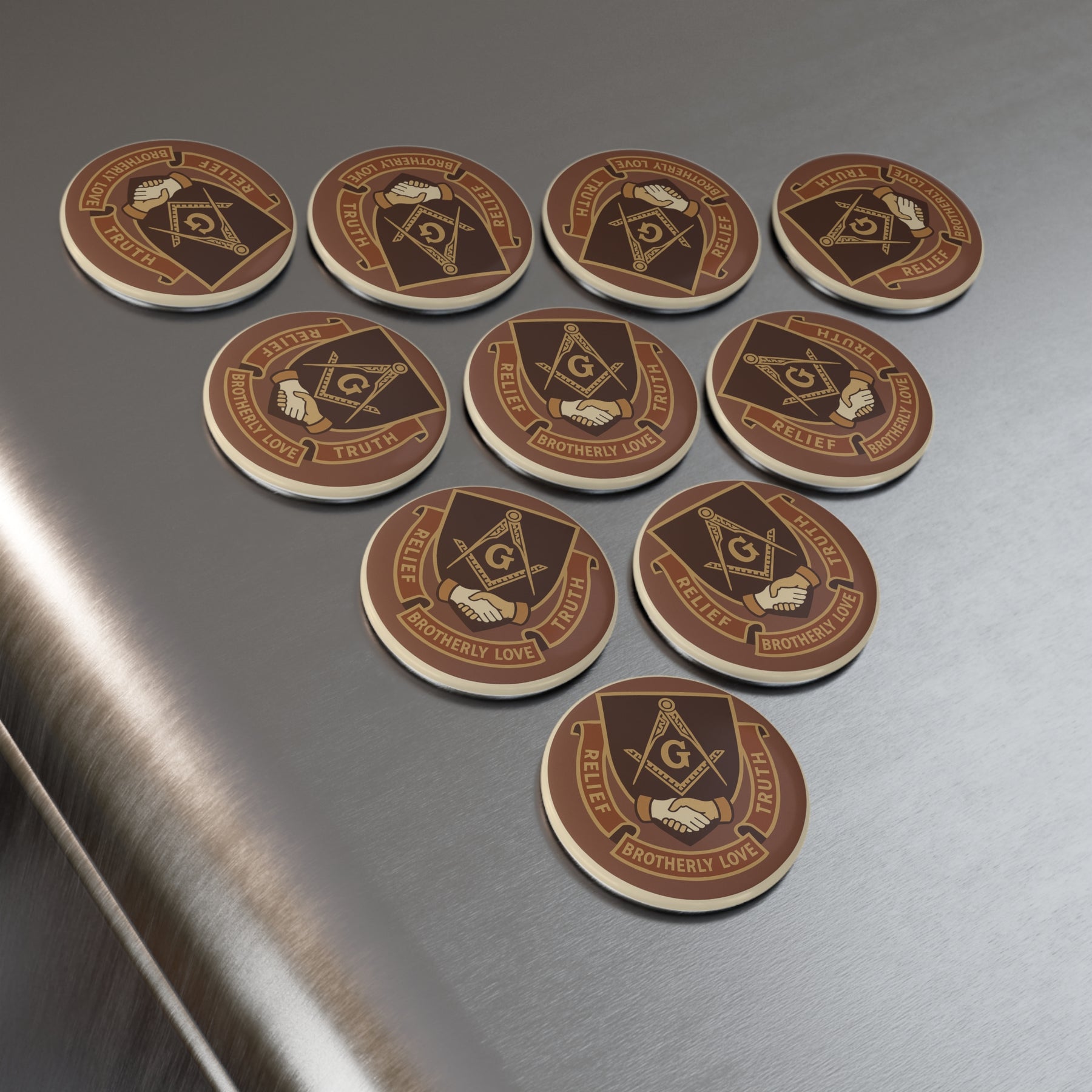 Master Mason Blue Lodge Magnet - Decorative Refrigerator - Bricks Masons