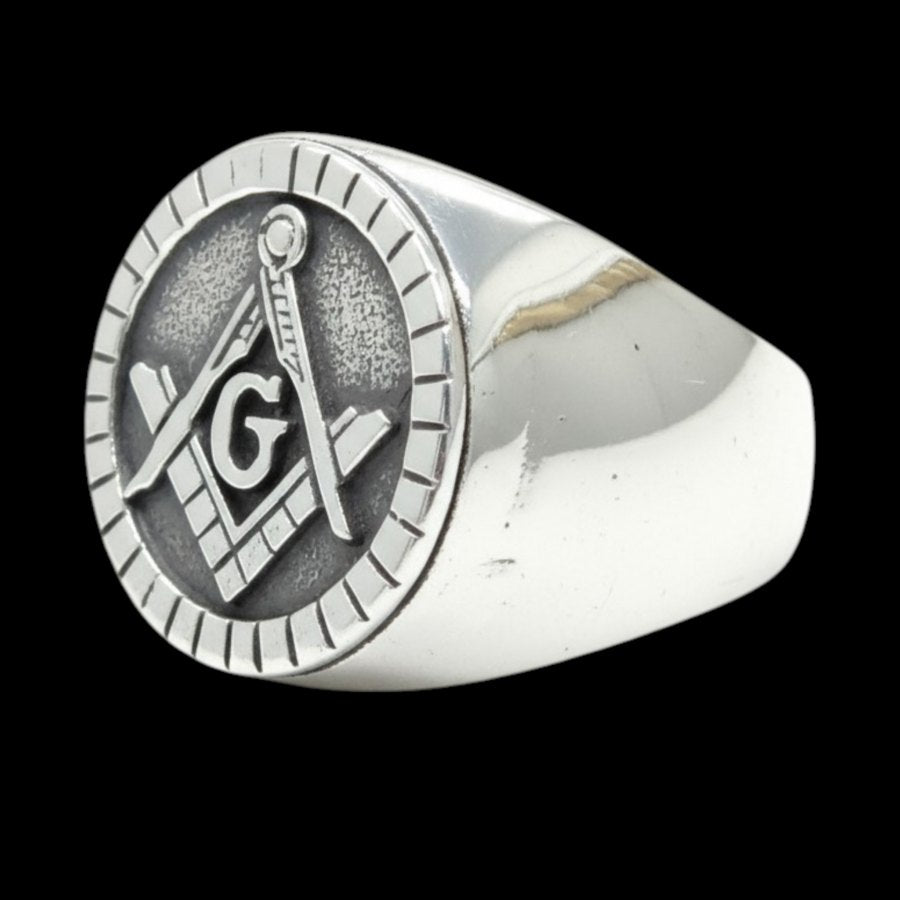 Masonic Master Degree Ring in Silver 11 Gr 1.6 Cm Art 88 - Bricks Masons