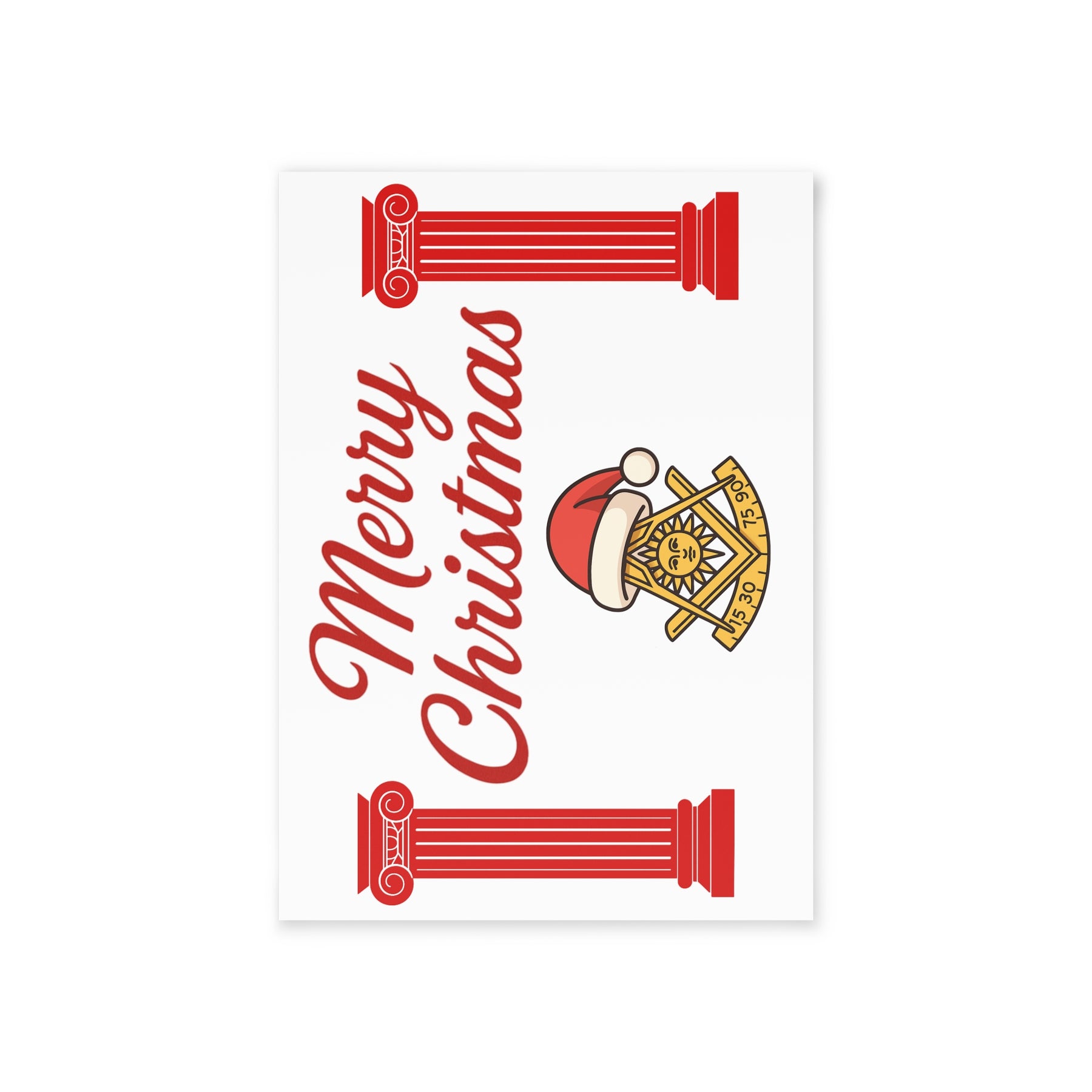 Past Master Blue Lodge Greeting Card -  (Two-sided print) - Bricks Masons