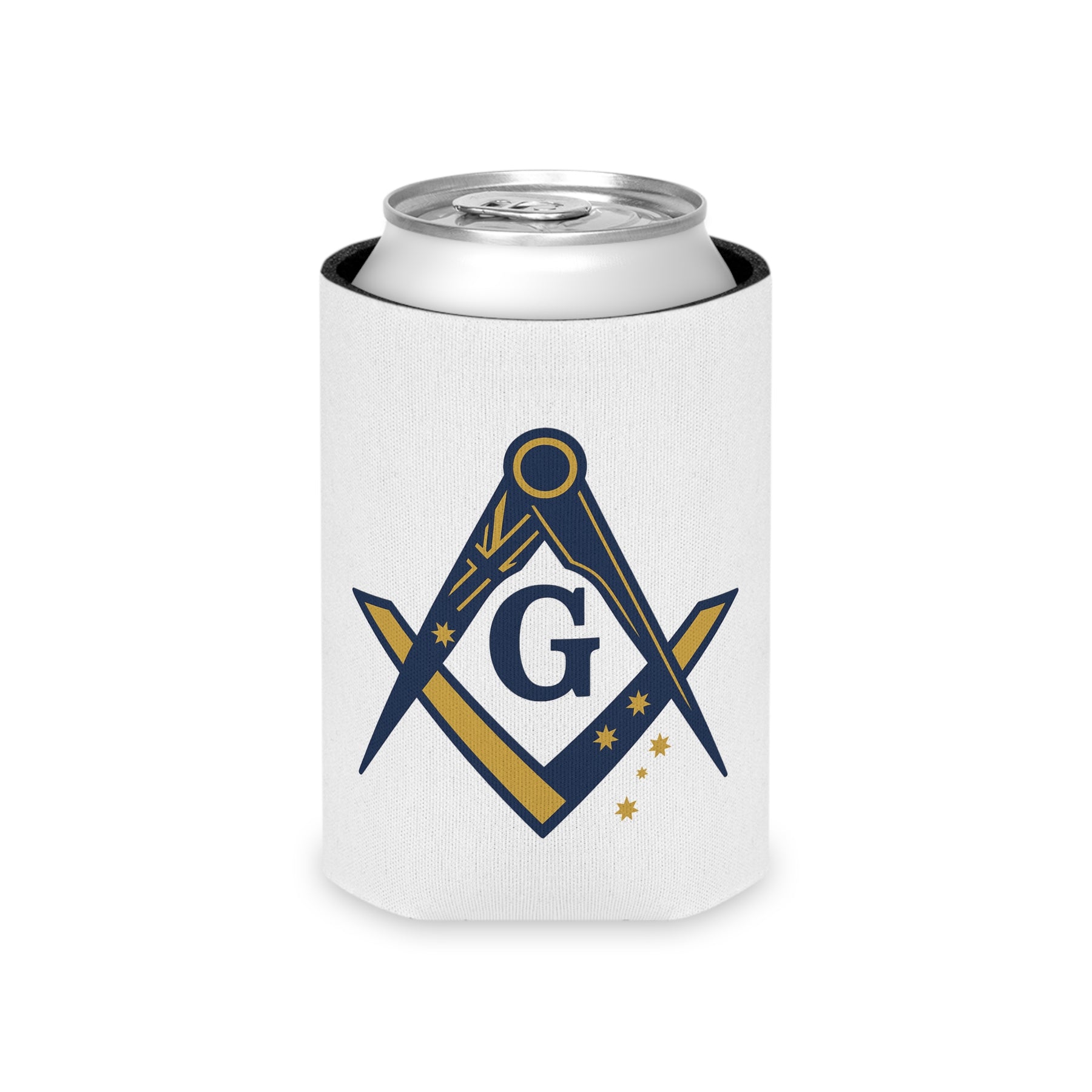 Master Mason Blue Lodge Australia Jurisdiction Can Cooler - S&C G Australia Flag - Bricks Masons