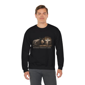 Master Mason Blue Lodge Sweatshirt - Refined Through Labor with Square & Compass G - Bricks Masons