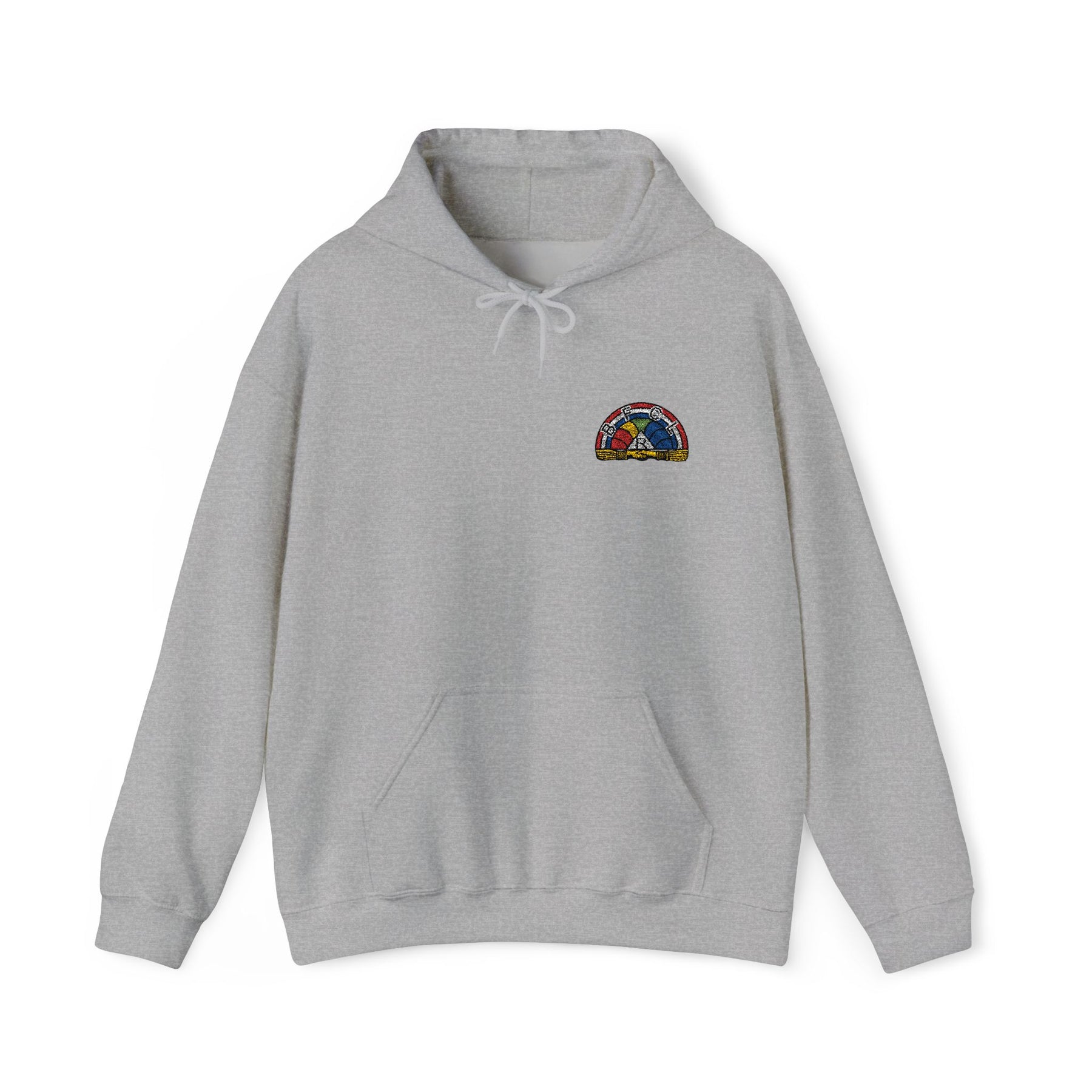 International Order of The Rainbow For Girls Hoodie - Soft Cotton Poly Blend Front Embroidery - Bricks Masons