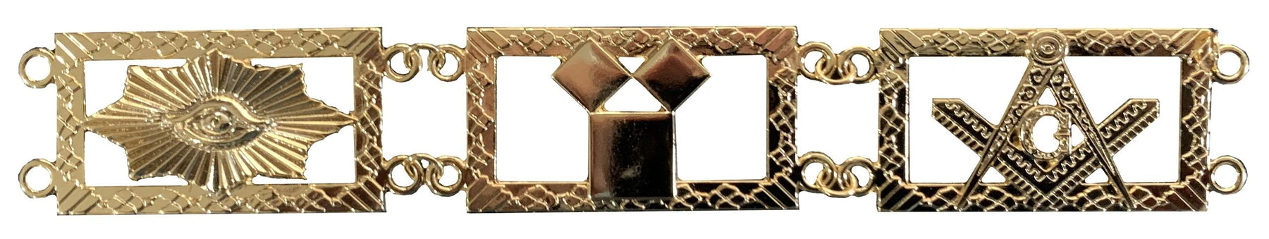 Master Mason Blue Lodge Hatband - Gold Jeweled - Bricks Masons