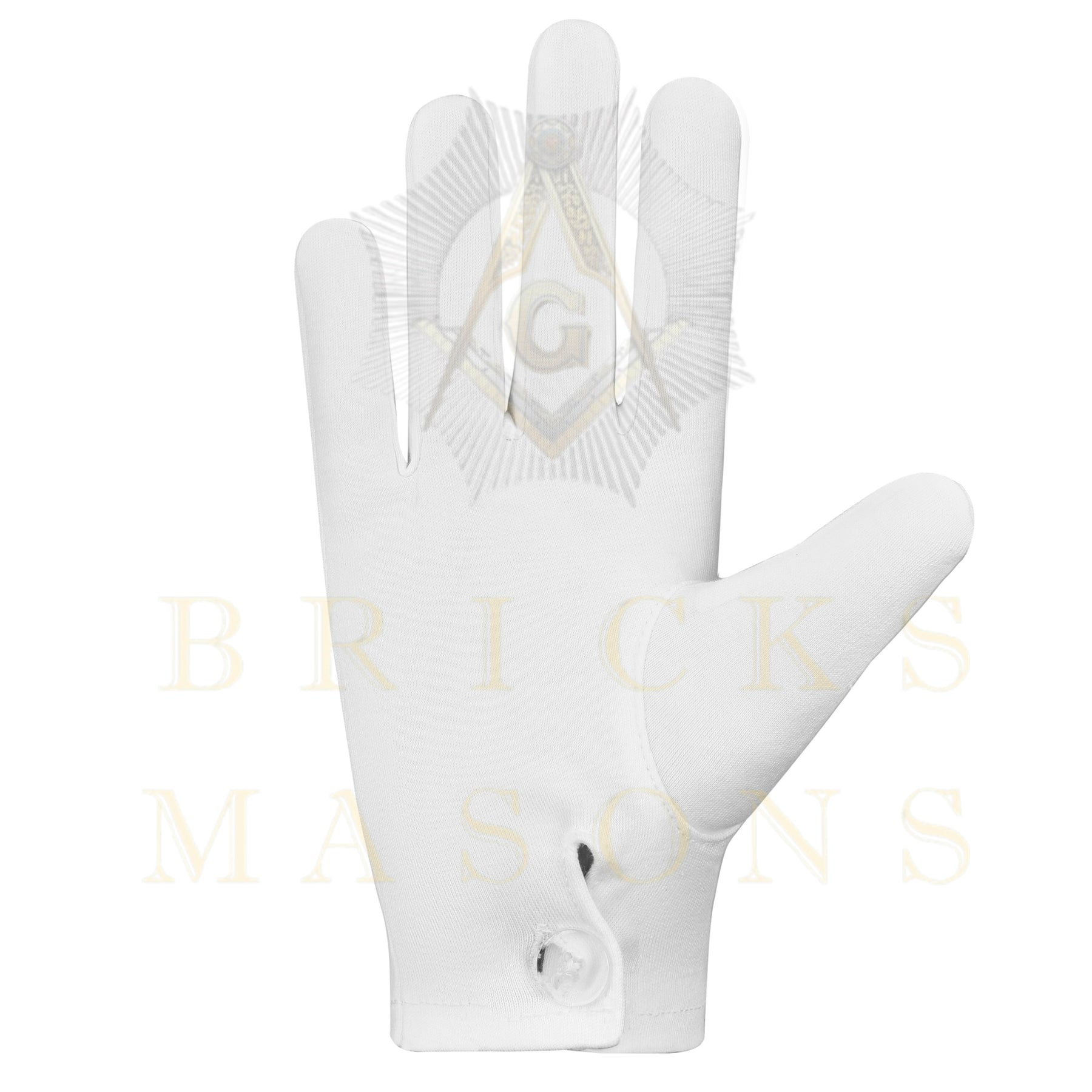 Elks of the World Gloves - White Cotton Civil Liberties - Bricks Masons