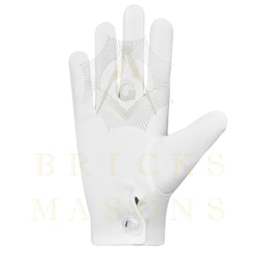 33rd Degree Scottish Rite Gloves - White Cotton Wings Up - Bricks Masons