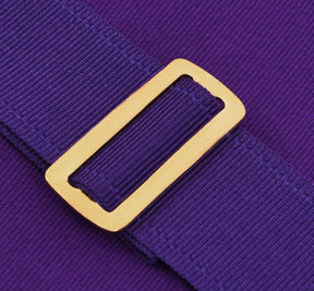 Chaplain Royal Arch Chapter Officer Apron - Purple Velvet with Bullion Hand Embroidery - Bricks Masons