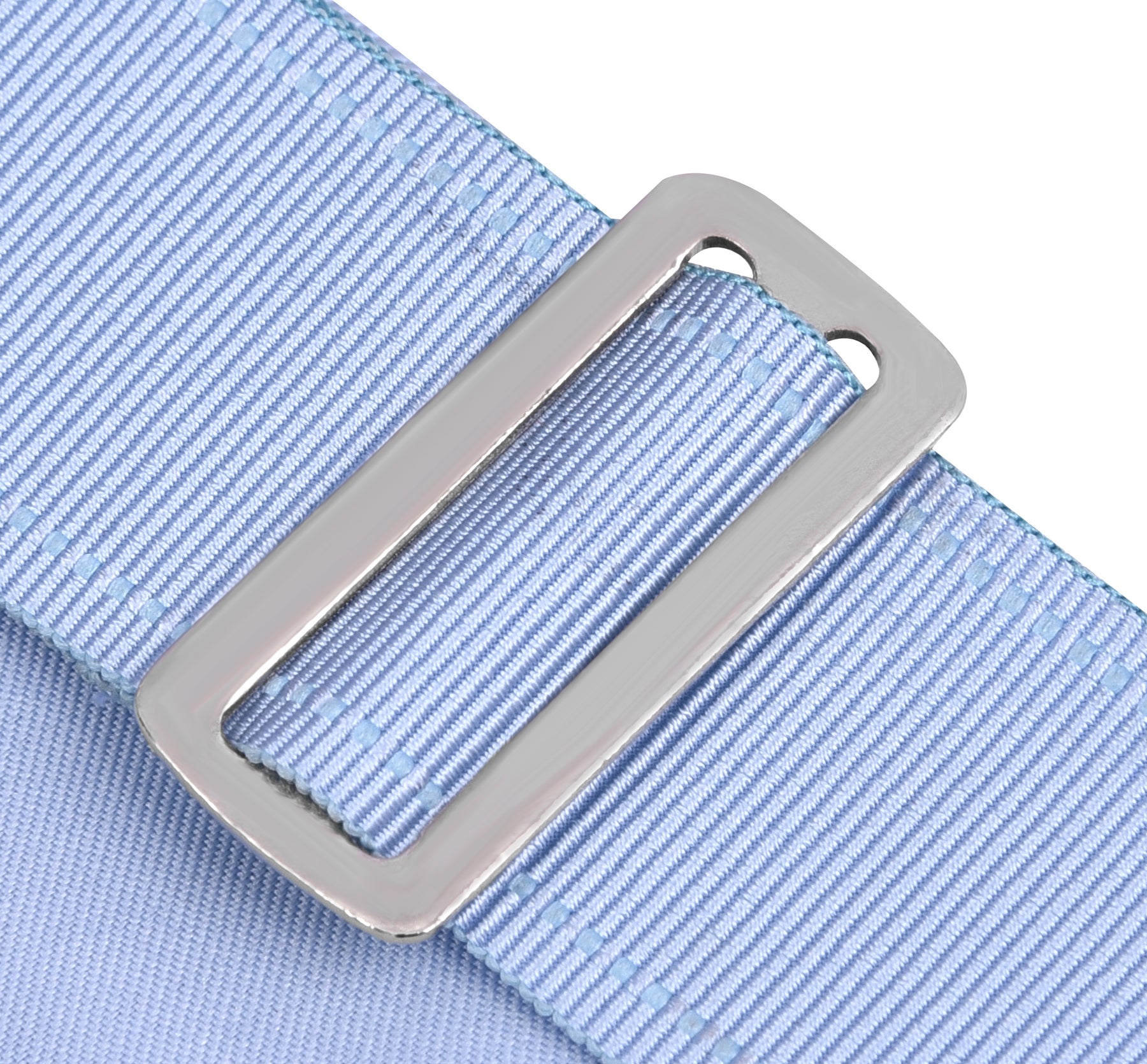 Past Master Blue Lodge Apron - Light Blue Grosgrain Ribbon With Wreath - Bricks Masons