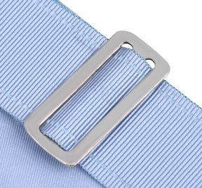 Past Master Blue Lodge Apron - Light Blue Grosgrain Ribbon With Wreath - Bricks Masons