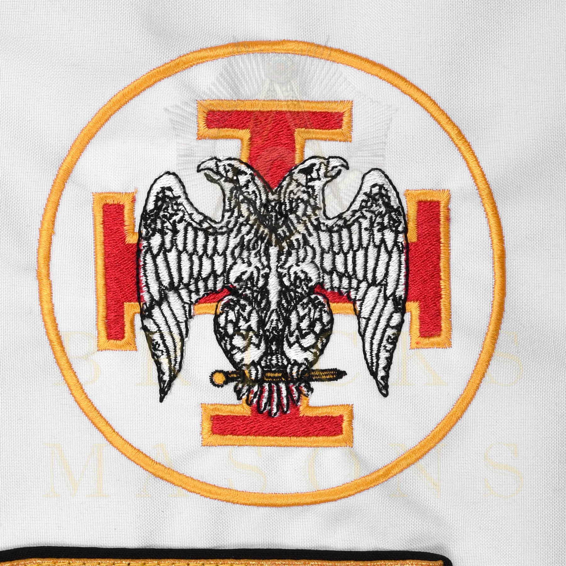 32nd Degree Scottish Rite Banner - Wings Down Machine Embroidery - Bricks Masons