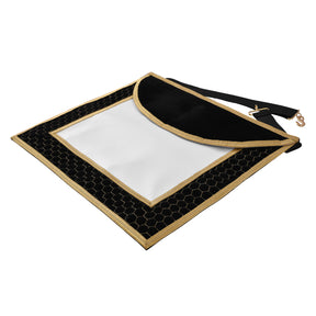 Scottish Rite Apron - Black Velvet With Gold Machine Embroidery