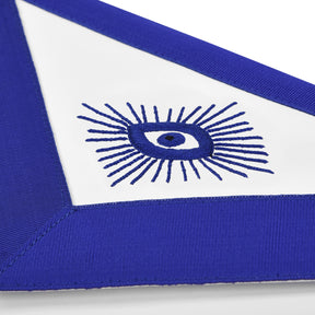 Treasurer Blue Lodge Officer Apron - Royal Blue Borders