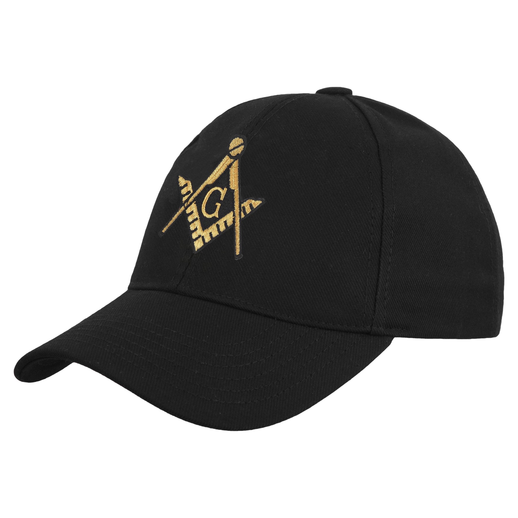 Master Mason Blue Lodge Baseball Cap - Black Elastic Stretch Band - Bricks Masons