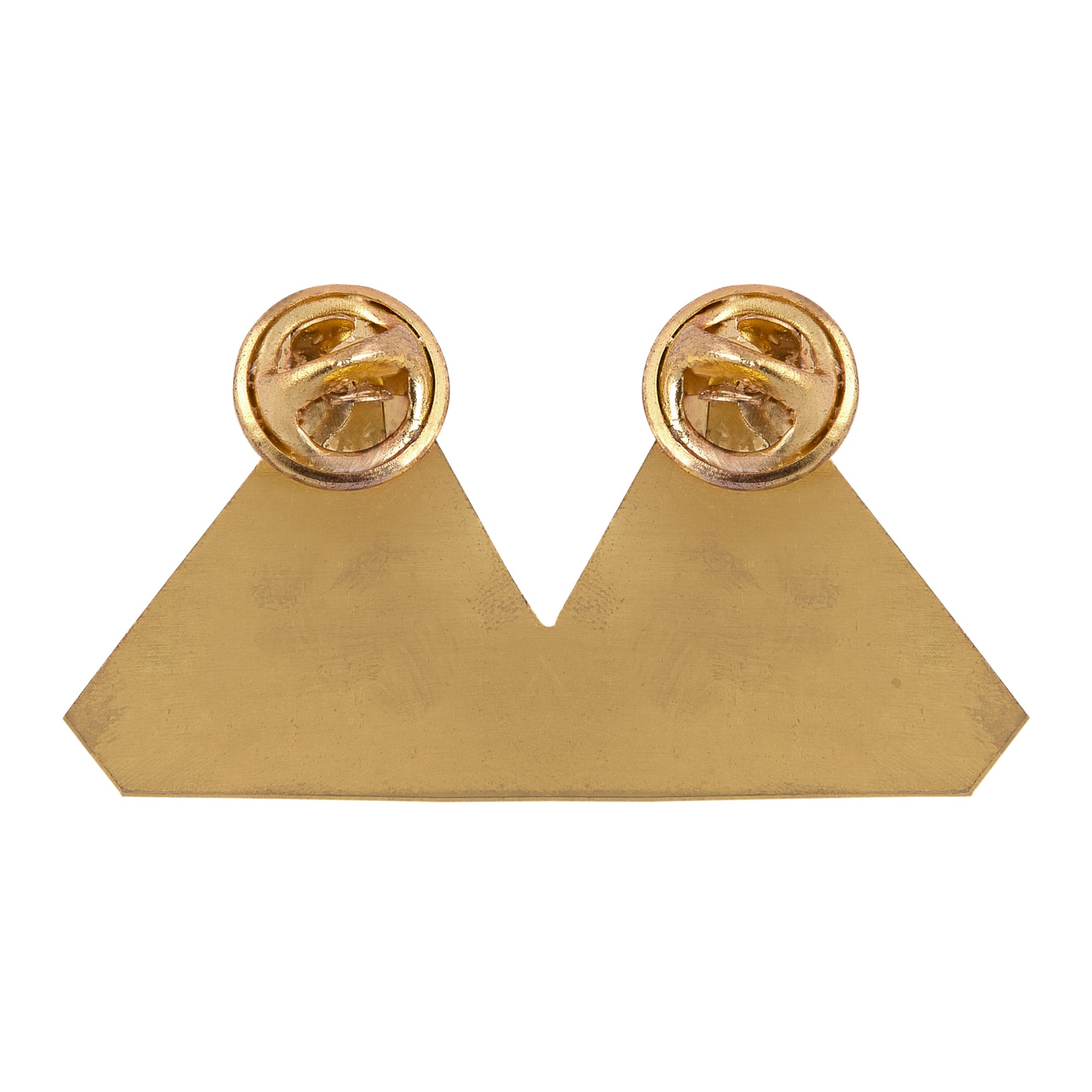 Masonic Lapel Pin - Gold Plated Double Pyramid - Bricks Masons