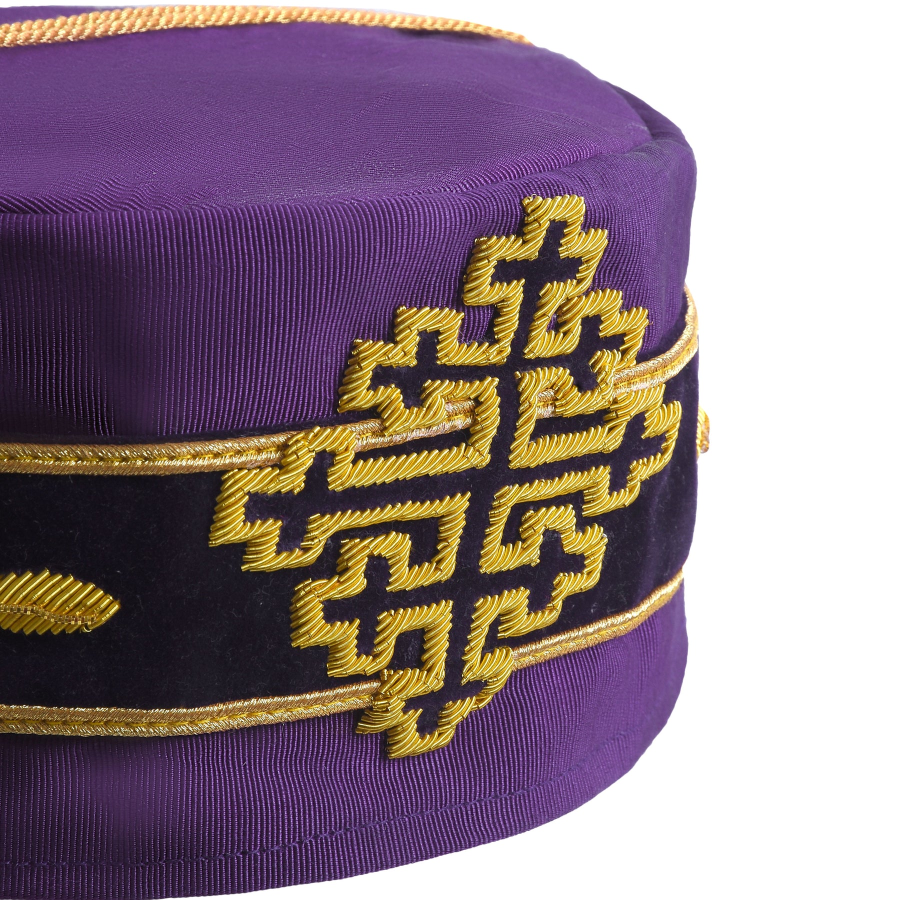 Sovereign Grand Commander 33rd Degree Scottish Rite Crown Cap - Hand Embroidery With Gold Bullion - Bricks Masons