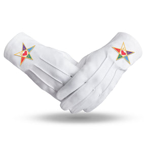 Youth Department International Masons Glove - Cotton With Colorful Star - Bricks Masons