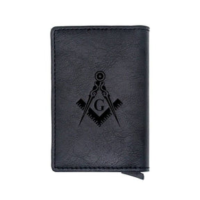 Master Mason Blue Lodge Wallet - Compass And Square G and Credit Card Holder (4 colors)