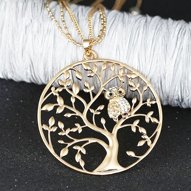 Ancient Israel Pendant - Zinc Alloy Owl Tree of Life - Bricks Masons