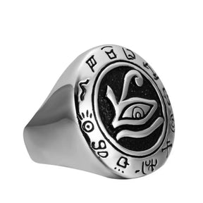 Ancient Egypt Ring - Eye of Horus Plated Zinc Alloy - Bricks Masons