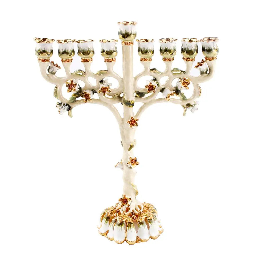 Ancient Israel Candle Holder - Hanukkah Star Menorah David Candelabra Candle - Bricks Masons