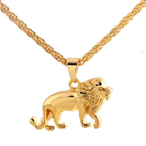 Ancient Israel Necklace - Gold Lion of Judah Pendant Zinc alloy - Bricks Masons