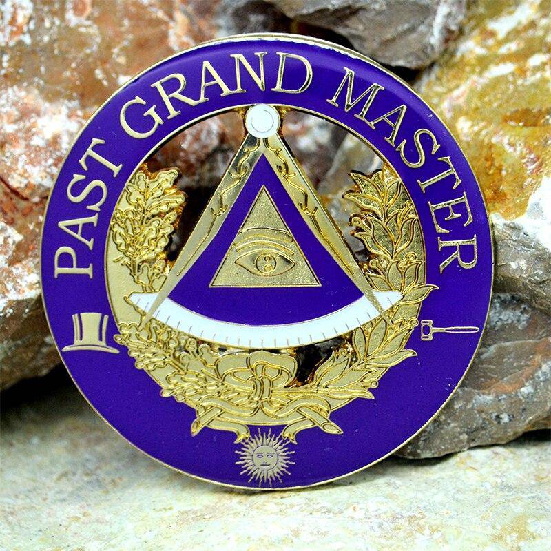 Past Grand Master Blue Lodge Car Emblem - Medallion