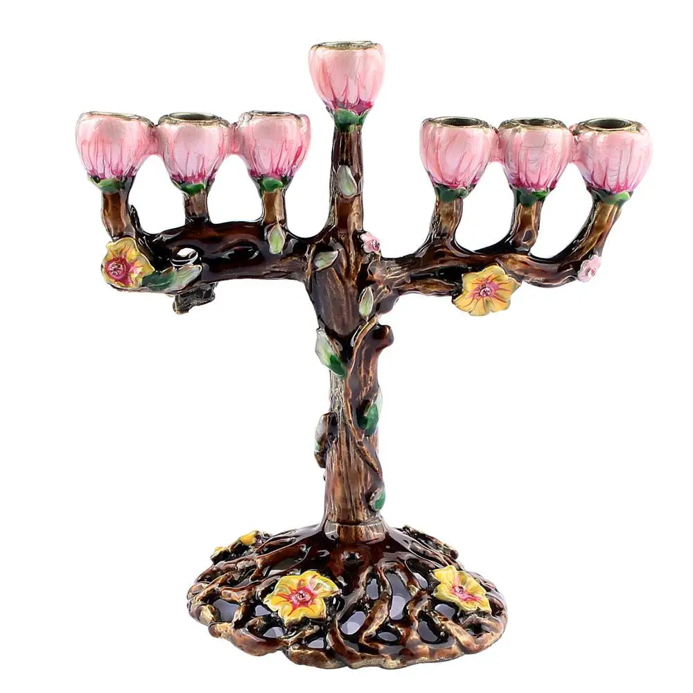 Ancient Israel Candle Holder - Hanukkah Star Menorah David Candelabra Candle - Bricks Masons