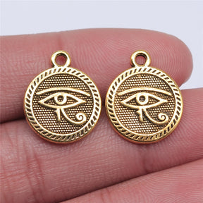 Ancient Egypt Pendant - Double Sided Eye Zinc Alloy (10pcs) - Bricks Masons