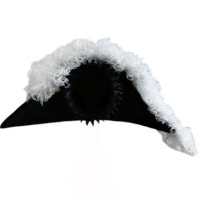 Line Officer Knights Templar Illinois Regulation Chapeau - All White Plumes - Bricks Masons