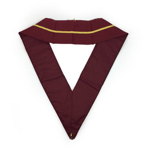 Past Principal Royal Arch Chapter Collar - Wide Maroon & Gold