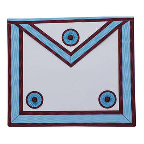 Master Mason Mark English Regulation Apron - Sky Blue & Maroon