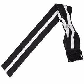 Provincial Officers Knights Templar English Regulation Sash - White and Black Moire - Bricks Masons