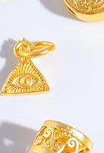 Eye Of Providence Pendant - Gold Plating All Seeing Eye - Bricks Masons
