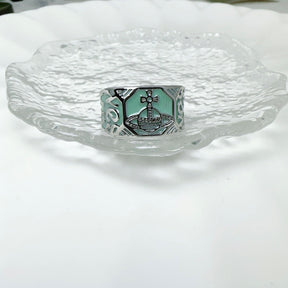 Knights Templar Commandery Ring - Silver & Blue Cross - Bricks Masons