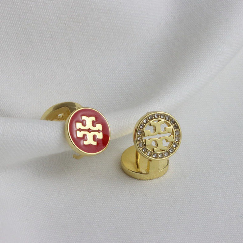 Knights Templar Commandery Earring - Double Sided Copper Ear Buckle In Red - Bricks Masons