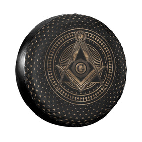 Master Mason Blue Lodge Car Tire Cover - Various Square and Compass G - Bricks Masons