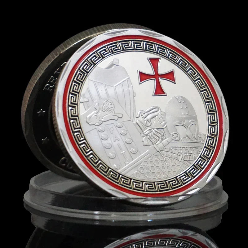 Knights Templar Commandery Coin - Armor of God Gold/Silver - Bricks Masons