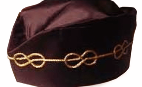 Masonic Crown Cap - Black Handmade Embroidery