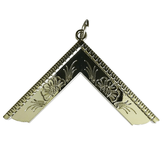 Worshipful Master Blue Lodge Officer Collar Jewel - Silver Metal