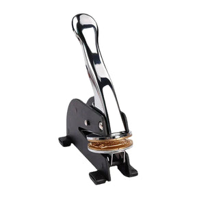 Grotto M.O.V.P.E.R. Desktop Seal Press - Stainless Steel With Black Customizable - Bricks Masons